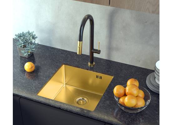 __WYSYŁKA 48H*__ | Zlew QUADRON ANTHONY 50 INOX (stal szczotkowana) (MF4444BS)
