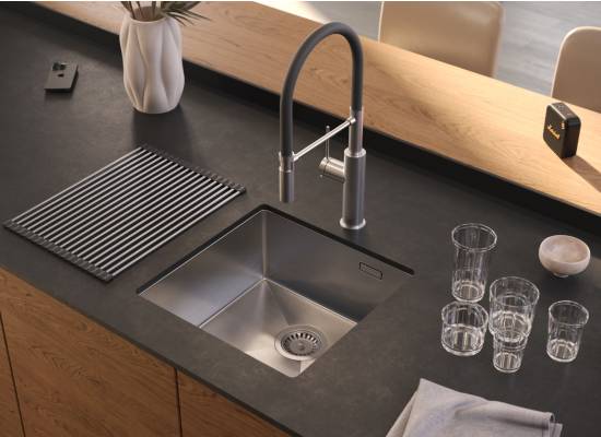 __WYSYŁKA 48H*__ | Zlew QUADRON ANTHONY 50 INOX (stal szczotkowana) (MF4444BS)