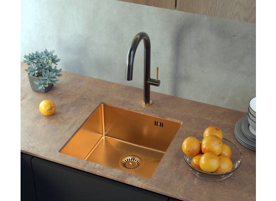 __WYSYŁKA 48H*__ | Zlew QUADRON ANTHONY 50 INOX (stal szczotkowana) (MF4444BS)