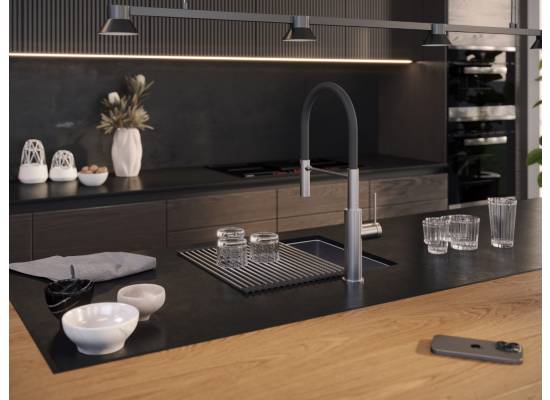 __WYSYŁKA 48H*__ | Zlew QUADRON ANTHONY 50 INOX (stal szczotkowana) (MF4444BS)