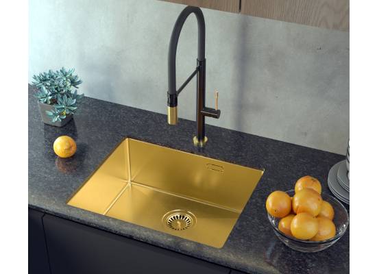 __WYSYŁKA 48H*__ | Zlew QUADRON ANTHONY 60 GOLD (złoty szczotkowany) (MF5444PVDBSG1)