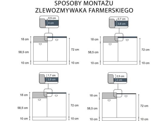 __WYSYŁKA 48H*__ | Zlew farmerski QUADRON BILL 110 BLACK DIAMOND (czarny metalik) (HCQB6054U8_BS)