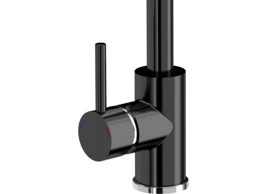 Zestaw QUADRON | HUGH 116 szkło CZARNE + bateria NAOMI czarny połysk (ST3564SC1BS-BW7059CZP)