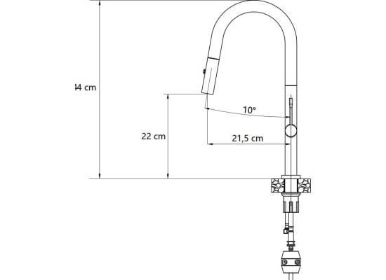 __WYSYŁKA 48H*__ | Bateria QUADRON FELICITY PULL-OUT GRAPHITE METAL (gun metal) + MIEDŹ (3623521_T1PVDC1)