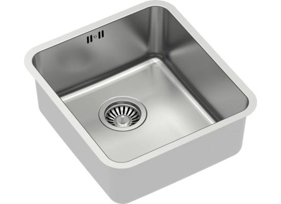 __WYSYŁKA 48H*__ | Zlew QUADRON PATRIC INOX (stal szczotkowana) (KS1U4035BS_KBS)