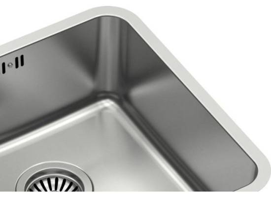 __WYSYŁKA 48H*__ | Zlew QUADRON PATRIC INOX (stal szczotkowana) (KS1U4035BS_KBS)