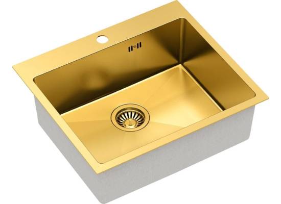 __WYSYŁKA 48H*__ | Zlew QUADRON RUSSEL 110 GOLD (złoty szczotkowany) (HB7910PVDBSG1)