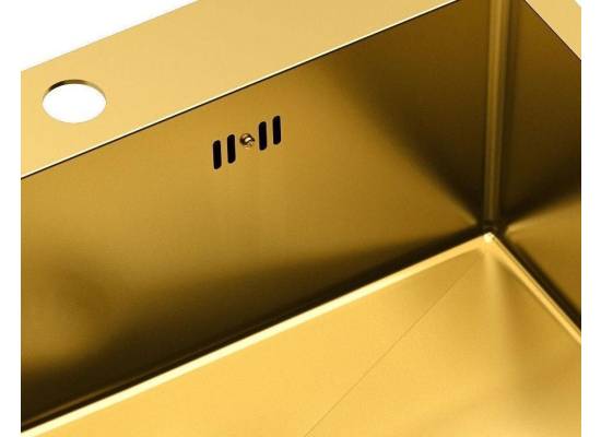 __WYSYŁKA 48H*__ | Zlew QUADRON RUSSEL 110 GOLD (złoty szczotkowany) (HB7910PVDBSG1)