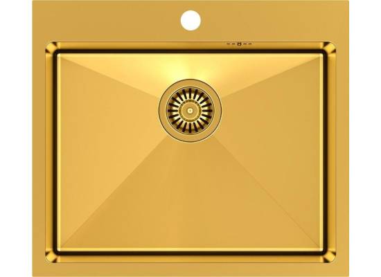 __WYSYŁKA 48H*__ | Zlew QUADRON RUSSEL 110 GOLD (złoty szczotkowany) (HB7910PVDBSG1)