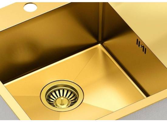 __WYSYŁKA 48H*__ | Zlew QUADRON RUSSEL 116 GOLD (złoty szczotkowany) (HB7911PVDBSG1)
