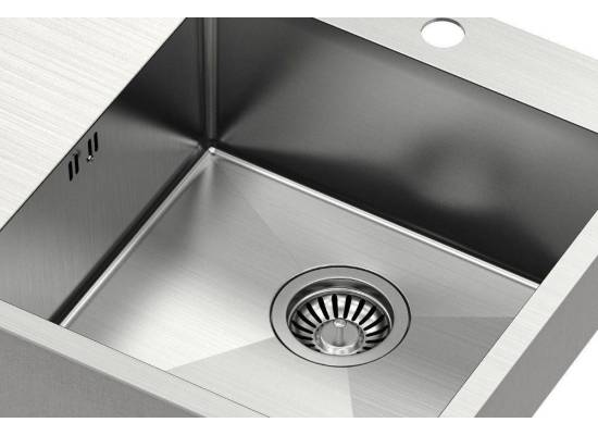 Zlew QUADRON RUSSEL 111 | komora PRAWA | INOX (stal szczotkowana) (HB7912-RBS)
