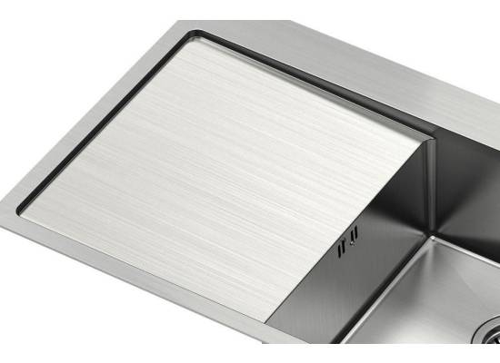 Zlew QUADRON RUSSEL 111 | komora PRAWA | INOX (stal szczotkowana) (HB7912-RBS)