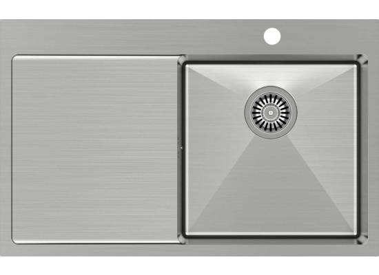 Zlew QUADRON RUSSEL 111 | komora PRAWA | INOX (stal szczotkowana) (HB7912-RBS)