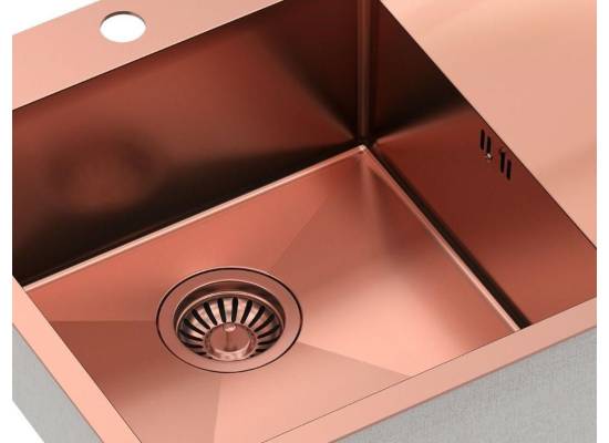 __WYSYŁKA 48H*__ | Zlew QUADRON RUSSEL 111 COPPER (miedź szczotkowana) (HB7912PVDBSC1)
