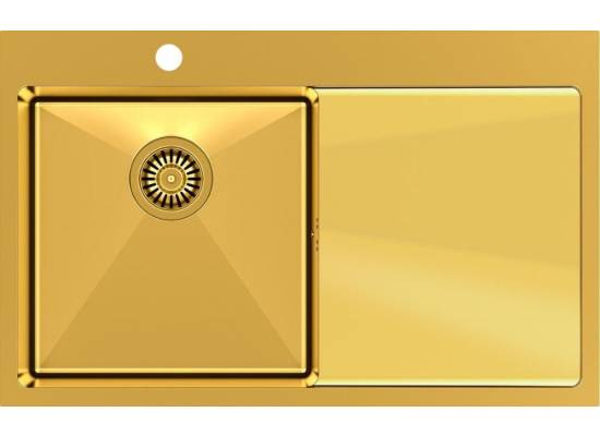 __WYSYŁKA 48H*__ | Zlew QUADRON RUSSEL 111 GOLD (złoty szczotkowany) (HB7912PVDBSG1)