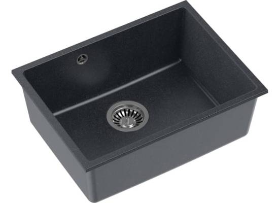 __WYSYŁKA 48H*__ | Zlew QUADRON ALEC 50 BLACK DOTTED (czarny nakrapiany) (HQA5340CZK)