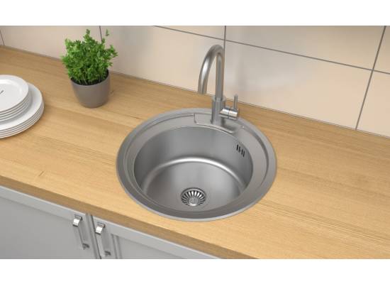 Zlew QUADRON HUGO 210 stal SATYNA (HD210SAT4936)