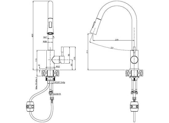 Bateria QUADRON JULIA PULL-OUT SNOW WHITE (biały) (3673500WHM)