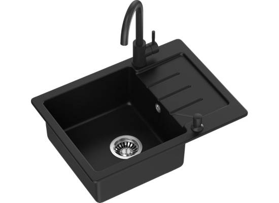 __WYSYŁKA 24H*^__ | Dozownik QUADRON KEIRA PURE CARBON (czarny mat) (MFS1001BLM)