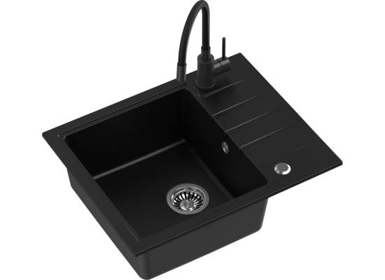 __WYSYŁKA 48H*__ | Zlew QUADRON PETER 116 BLACK DOTTED (czarny nakrapiany) (HCQP6250CZK)