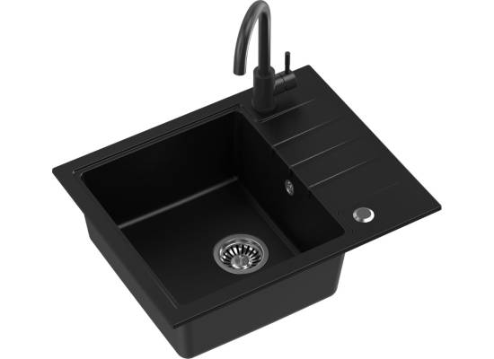 __WYSYŁKA 48H*__ | Zlew QUADRON PETER 116 BLACK DOTTED (czarny nakrapiany) (HCQP6250CZK)