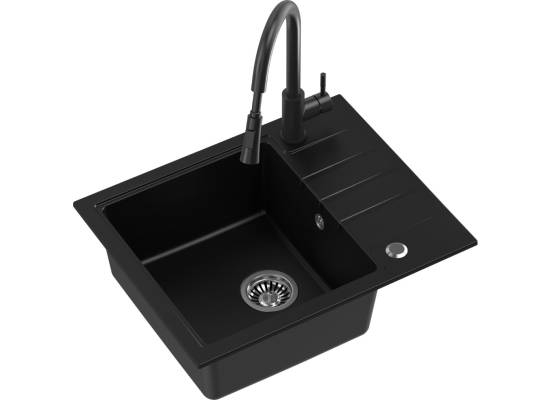 __WYSYŁKA 48H*__ | Zlew QUADRON PETER 116 BLACK DOTTED (czarny nakrapiany) (HCQP6250CZK)