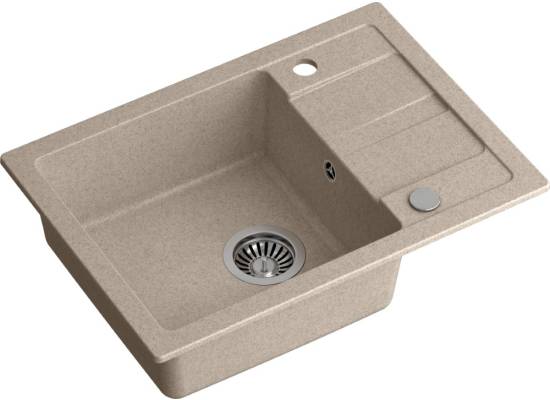 **__WYSYŁKA 24H__** Zestaw QUADRON zlew READY-SMART beżowy + bateria MAGGIE beżowy + dozownik KEIRA inox