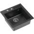 __WYSYŁKA 48H*__ | Zlew QUADRON PETER 110 BLACK DOTTED (czarny nakrapiany) (HCQP5052CZK)