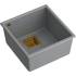 Zlew QUADRON DAVID 40 SILVER STONE (szary) + syfon MIEDŹ (HQD4242U5-C1)