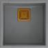 Zlew QUADRON DAVID 40 SILVER STONE (szary) + syfon MIEDŹ (HQD4242U5-C1)