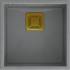 Zlew QUADRON DAVID 40 SILVER STONE (szary) + syfon ZŁOTY (HQD4242U5-G1)