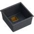 __WYSYŁKA 48H*__ | Zlew QUADRON DAVID 40 BLACK DIAMOND (czarny metalik) + syfon MIEDŹ (HQD4242U8-C1)