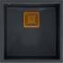 __WYSYŁKA 48H*__ | Zlew QUADRON DAVID 40 BLACK DIAMOND (czarny metalik) + syfon MIEDŹ (HQD4242U8-C1)