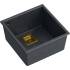 __WYSYŁKA 48H*__ | Zlew QUADRON DAVID 40 BLACK DIAMOND (czarny metalik) + syfon ZŁOTY (HQD4242U8-G1)