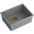 Zlew QUADRON DAVID 50 SILVER STONE (szary) + syfon MIEDŹ (HQD5542U5-C1)