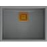 Zlew QUADRON DAVID 50 SILVER STONE (szary) + syfon MIEDŹ (HQD5542U5-C1)