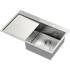 Zlew QUADRON RUSSEL 111 | komora PRAWA | INOX (stal szczotkowana) (HB7912-RBS)