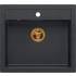 Zlew farmerski QUADRON BILL 110 BLACK DIAMOND (czarny metalik) + syfon MIEDŹ (HCQB6054U8_PVDC1)