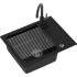 __WYSYŁKA 48H*__ | Zlew QUADRON PETER 116 BLACK DOTTED (czarny nakrapiany) (HCQP6250CZK)