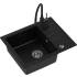 __WYSYŁKA 48H*__ | Zlew QUADRON PETER 116 BLACK DOTTED (czarny nakrapiany) (HCQP6250CZK)