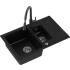 __WYSYŁKA 48H*__ | Zlew QUADRON PETER 156 BLACK DOTTED (czarny nakrapiany) (HCQP57850CZK)