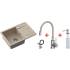 **__WYSYŁKA 24H__** Zestaw QUADRON zlew READY-SMART beżowy + bateria MAGGIE beżowy + dozownik KEIRA inox