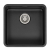 Zlew REGINOX OHIO 40X40 stal JET BLACK (czarny mat) (R32725)
