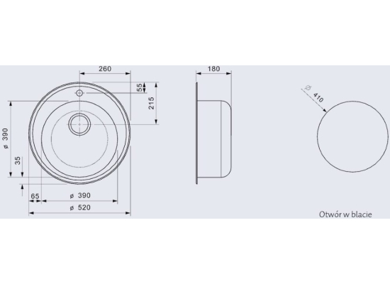 Zlew REGINOX MOSCOW OKG stal INOX POLER (R03435)