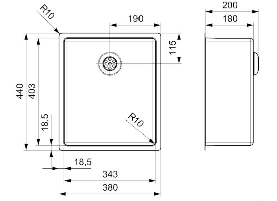 __WYSYŁKA 24H*__ | Zlew REGINOX NEW YORK 34X40 stal INOX POLER (R27820)