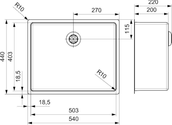 __WYSYŁKA 24H*__ | Zlew REGINOX NEW YORK 50X40 stal INOX POLER (R28131)