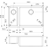 Zlew REGINOX OHIO 18X40 + 50X40 stal INOX MAT (R15704)