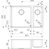 Zlew REGINOX OHIO 40X40 + 18X40 stal INOX MAT (R17593)