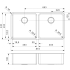Zlew REGINOX OHIO 40X40 + 40X40 stal INOX MAT (R16596)