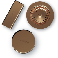 Elementy syfonu SCHOCK w kolorze COPPER miedź | do zlewów od 08-2024 (629392COP)